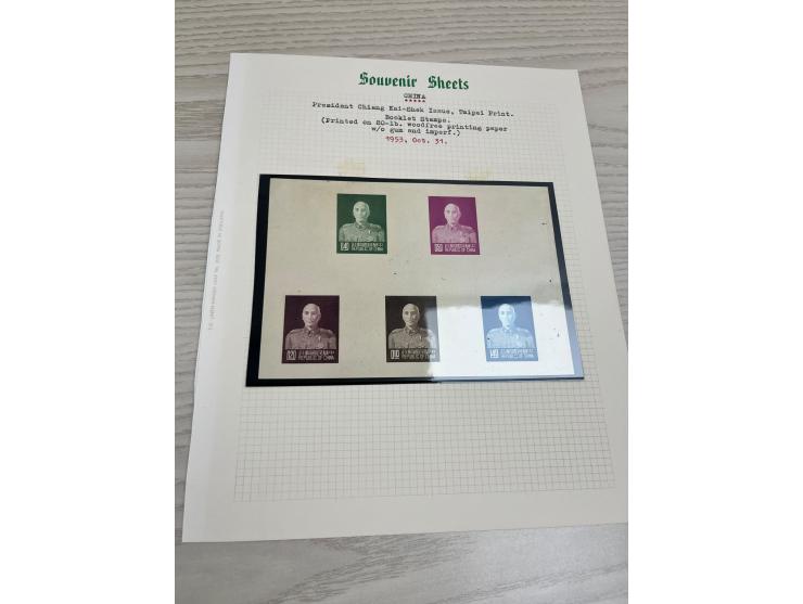 plus 3 President Chiang Kai-Shek Issue booklet pages. Please view.